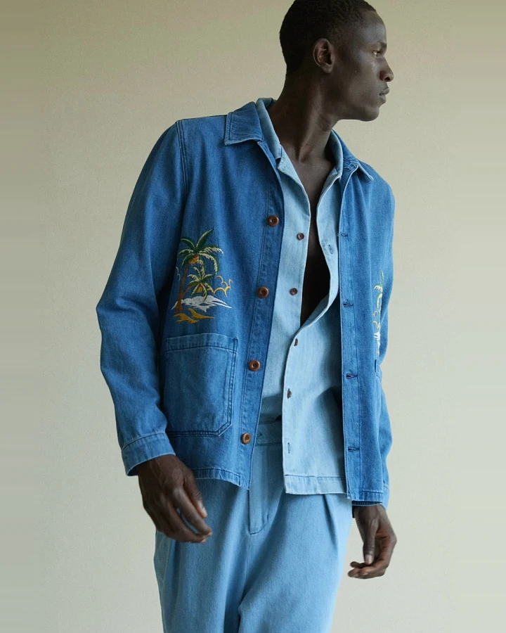 Kings of Indigo Herren vegan Jacke Duncan Quennell Mid Sakujan Dunkelblau