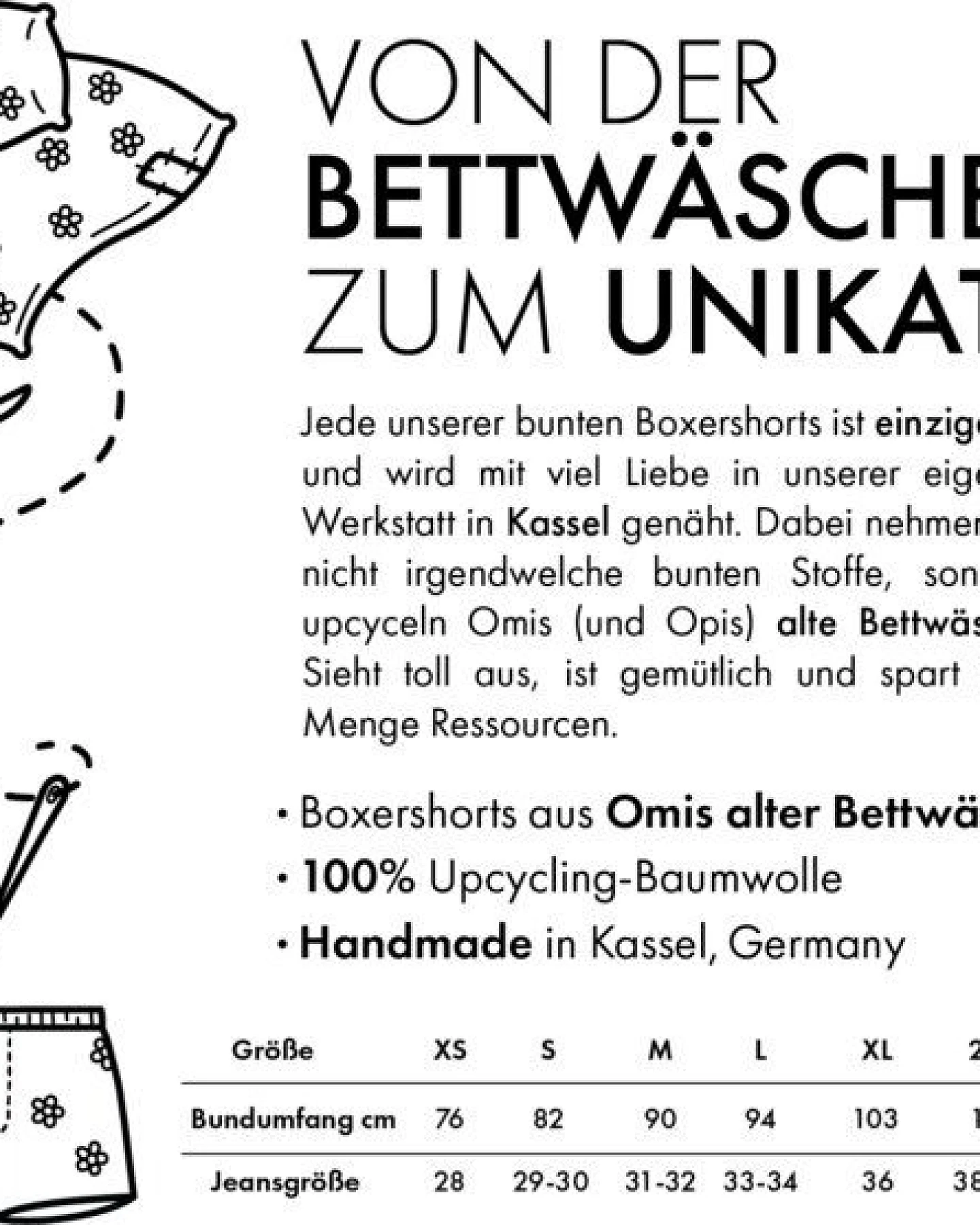 soki Upcycling Boxershorts aus geretteter Bettwäsche - Surprise – Ansicht 2