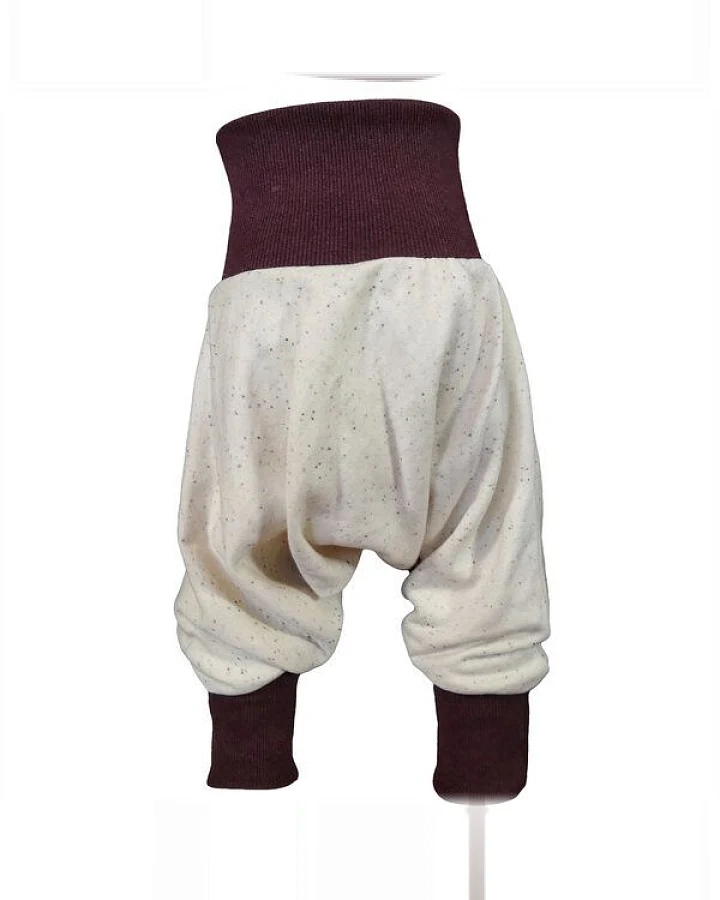 liebewicht Yogahose Pumphose Bio Sweat weiß/bunt gesprenkelt