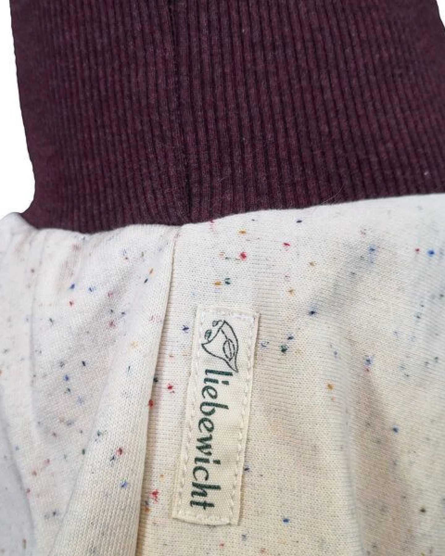 liebewicht Yogahose Pumphose Bio Sweat weiß/bunt gesprenkelt – Ansicht 4