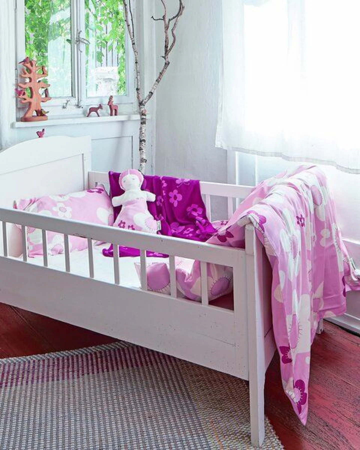 ingegerd Kinderbettwäsche blume rosa für Wiege und Kleinkindbett – Ansicht 2
