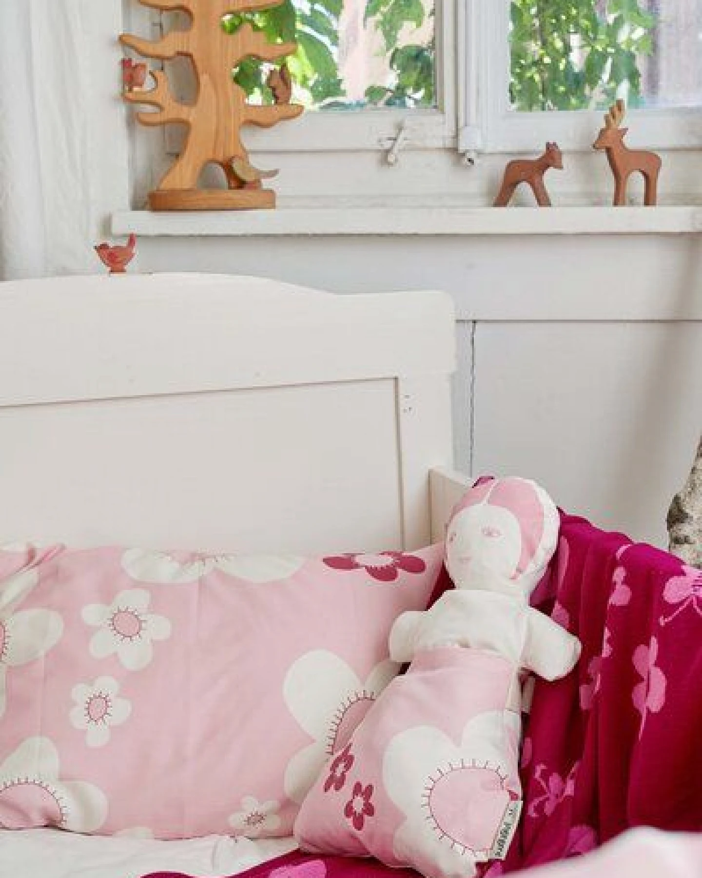 ingegerd Kinderbettwäsche blume rosa für Wiege und Kleinkindbett – Ansicht 3