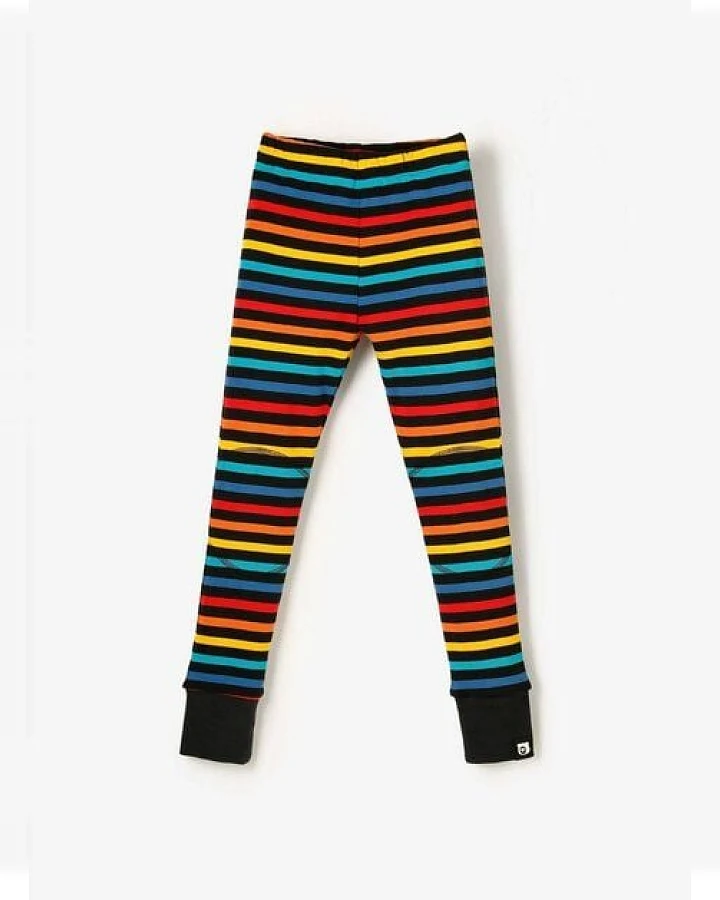 The QT vegane Kinder-Leggings – Bunte Streifen