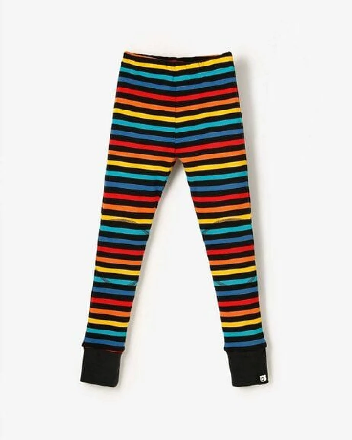 The QT vegane Kinder-Leggings – Bunte Streifen