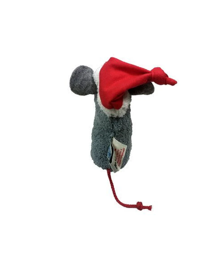 Pat und Patty Kuscheltier Greifling mit Rassel "Weihnachtsmaus" , 100 % Baumwolle-kbA