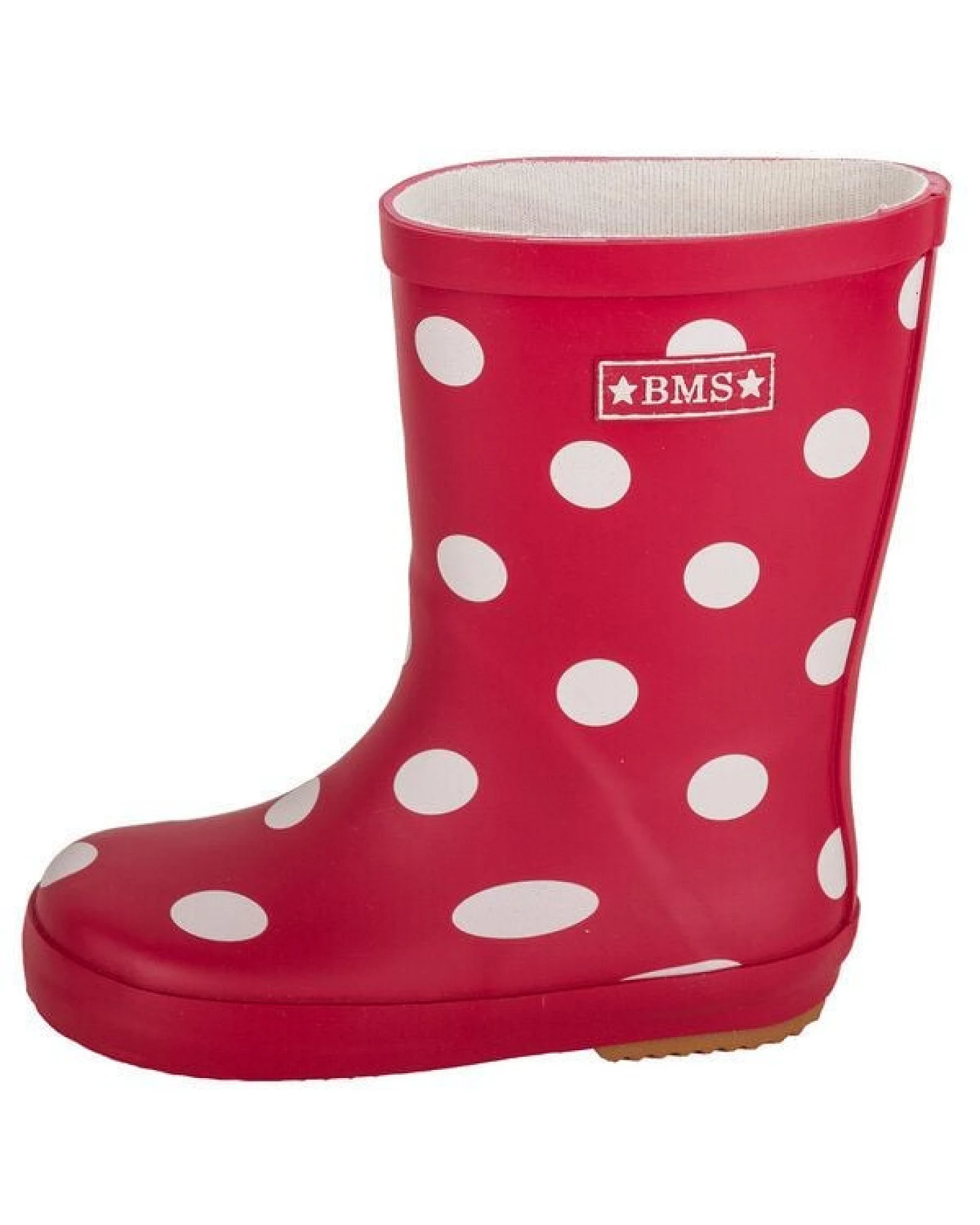 BMS Gummistiefel aus Naturkautschuk, rot mit Punkten – Ansicht 4