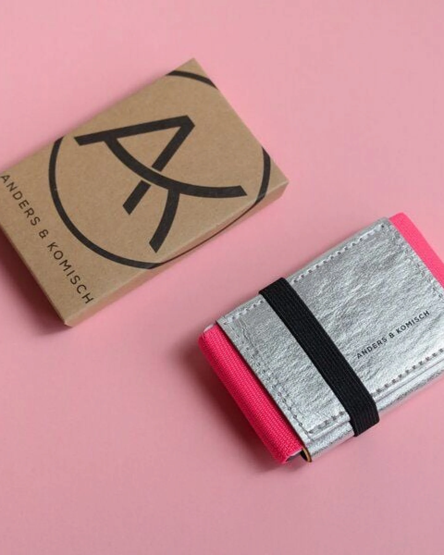 ANDERS & KOMISCH Kleiner Geldbeutel mit RFID- & NFC Schutz Karte – A&K MINI Portemonnaie Silber – Ansicht 3