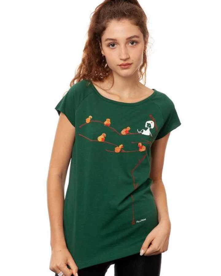 FellHerz Damen T-Shirt Spatzerl Bio Fair