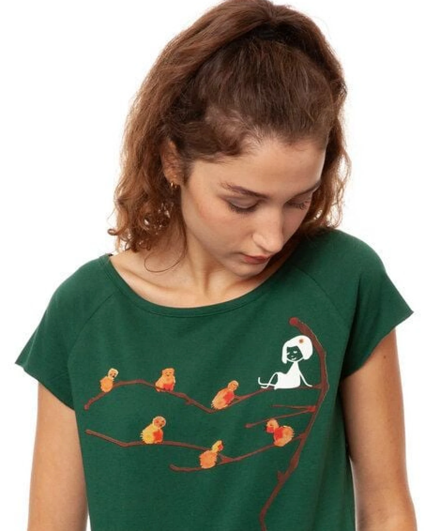 FellHerz Damen T-Shirt Spatzerl Bio Fair – Ansicht 3