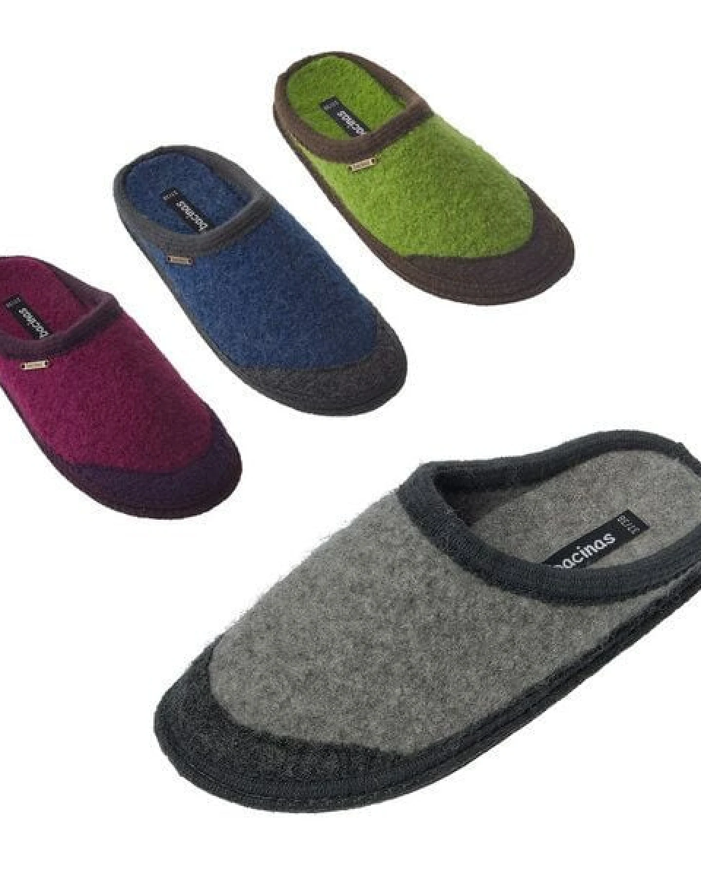 Bacinas mit abgesetzer Zehenkappe Filzpantoffeln aus 100% Schurwolle – Ansicht 2