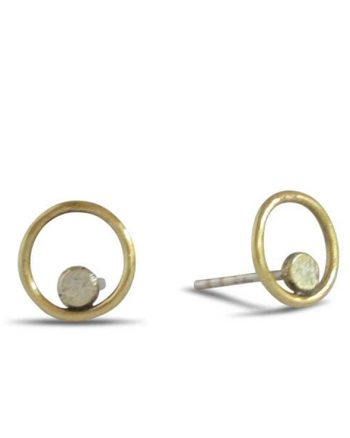 ting goods Ohrstecker Circle Dot, Messing