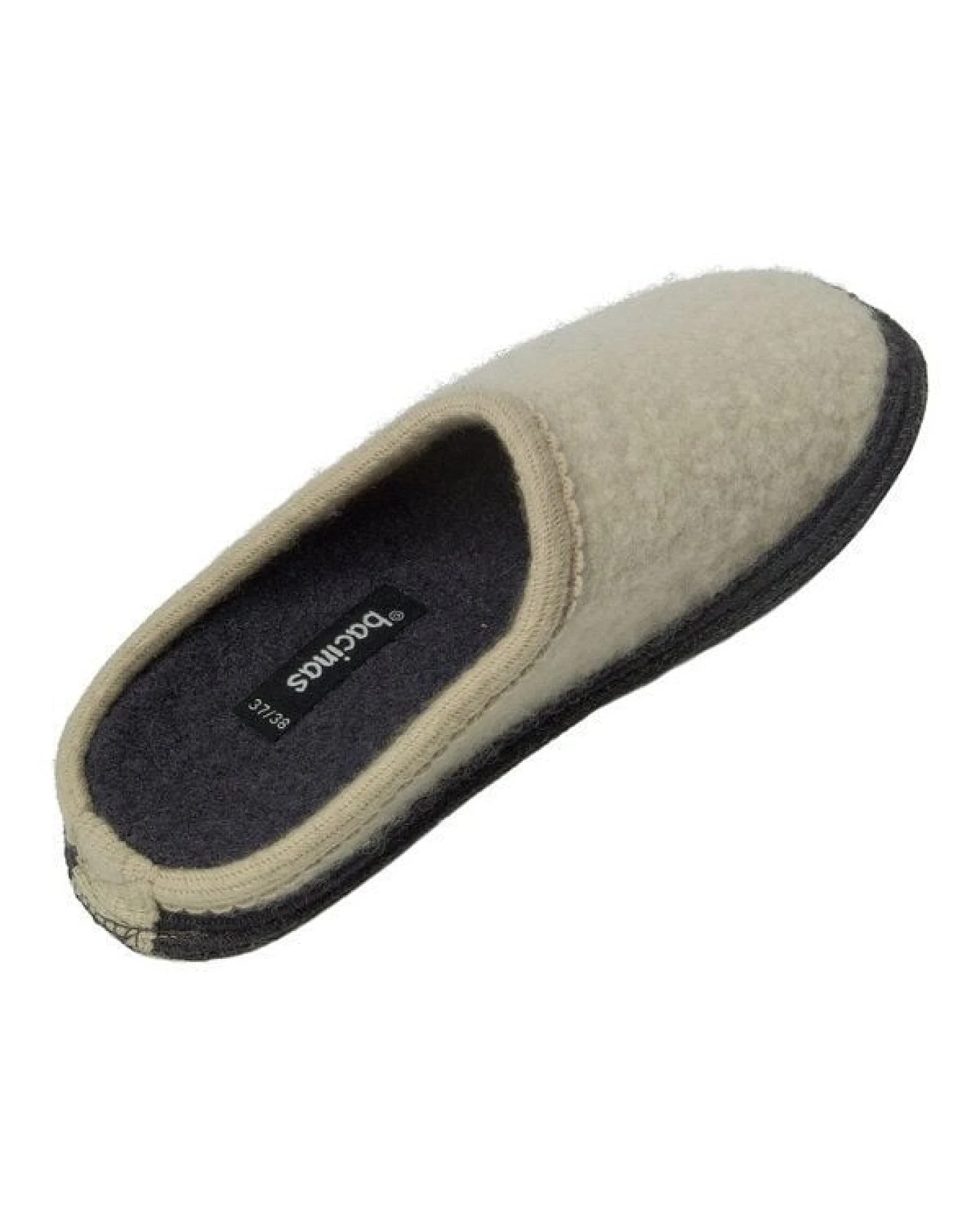 Bacinas Hausschuh Pantoffeln mit schwarzer Sohle aus 100% Wolle – Ansicht 4