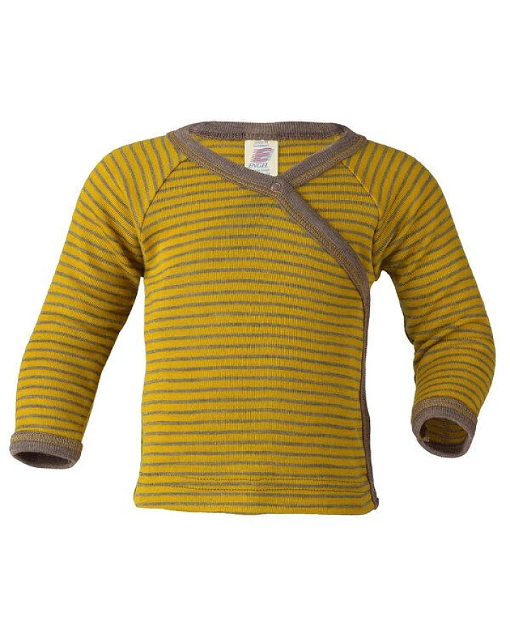Engel natur Baby Wickelshirt Langarm Bio-Schurwolle/Seide