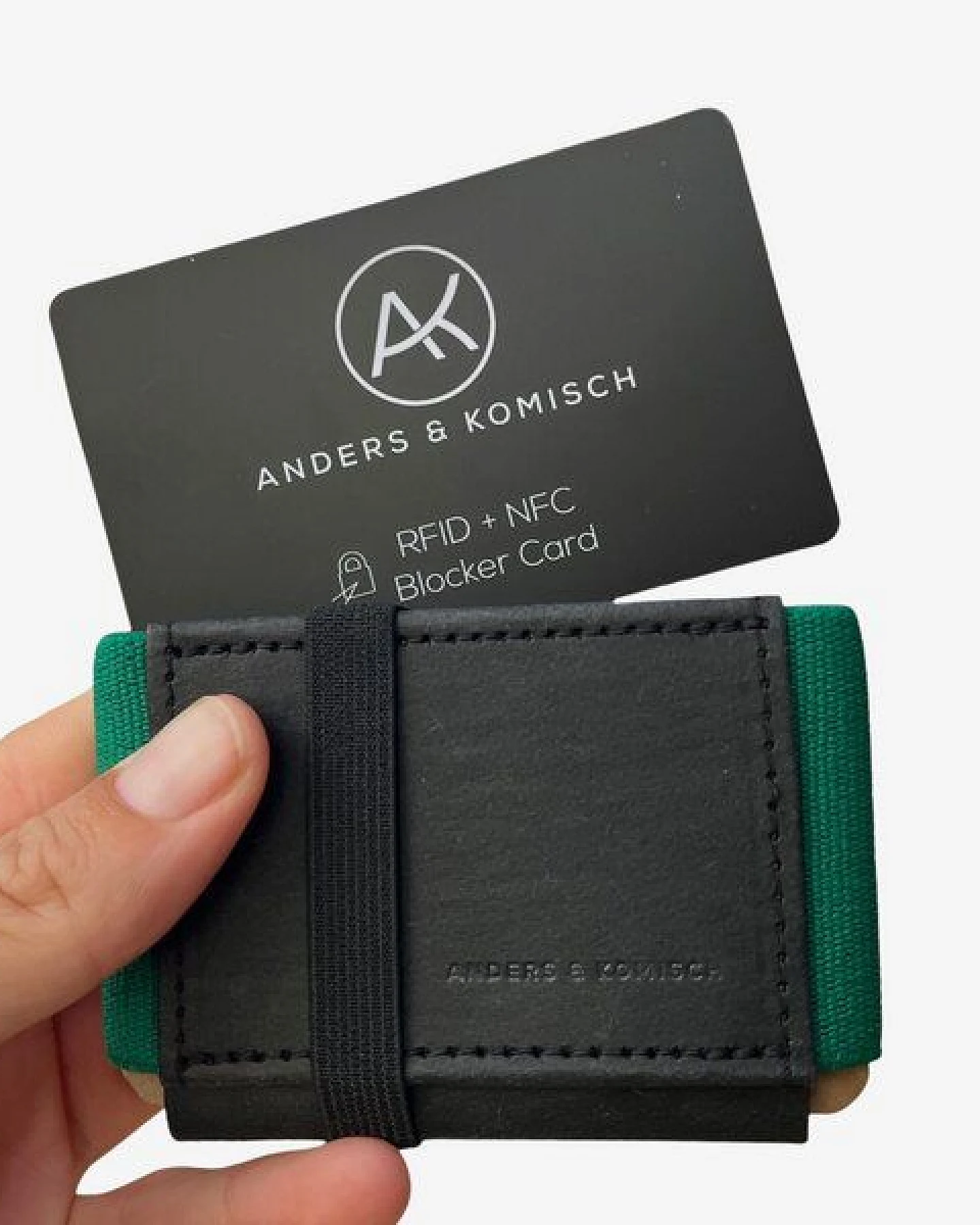 ANDERS & KOMISCH Kleiner Geldbeutel mit RFID & NFC Schutz - A&K MINI CLASSIC Bundle Schwarz – Ansicht 2