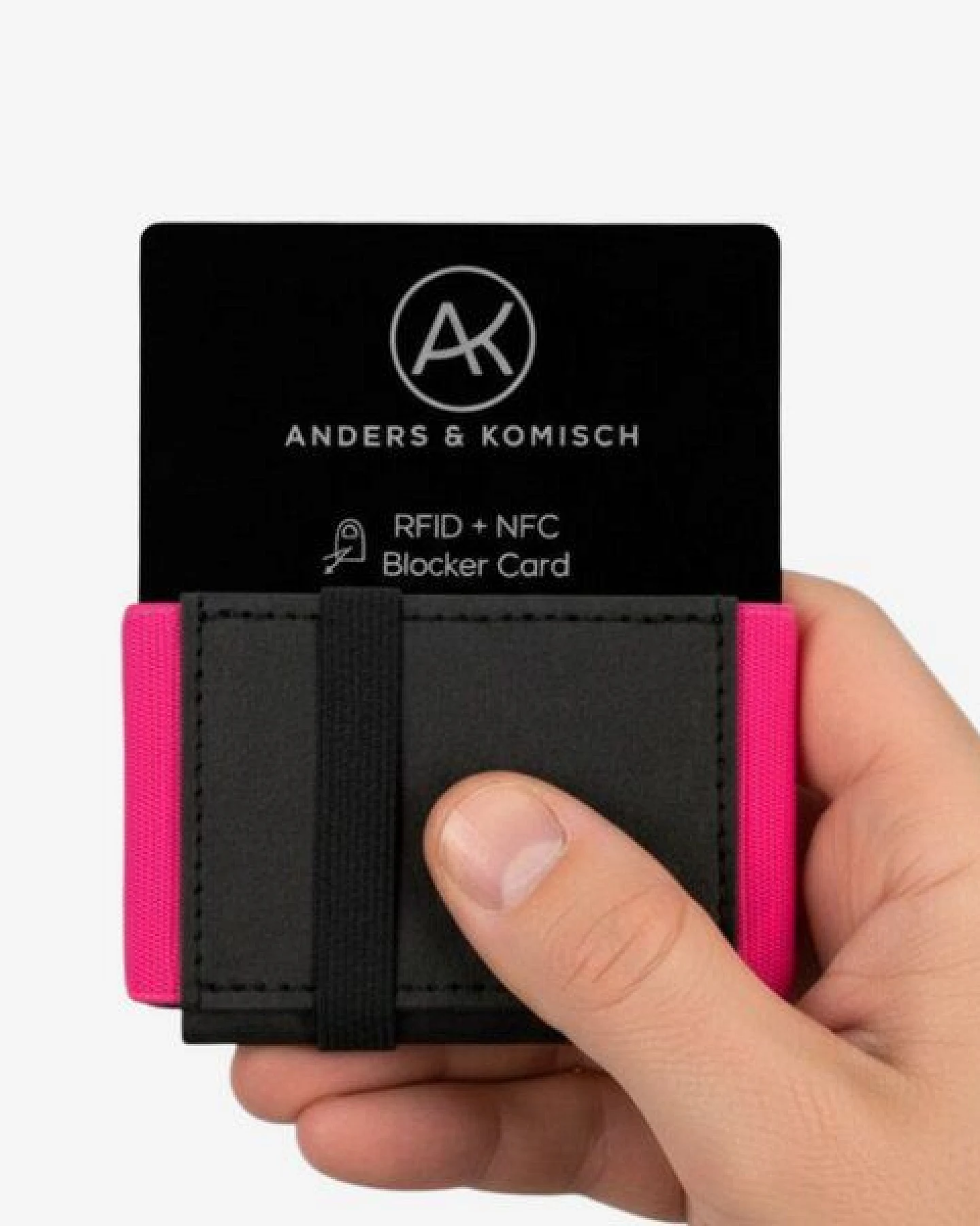 ANDERS & KOMISCH Kleiner Geldbeutel mit RFID & NFC Schutz - A&K MINI CLASSIC Bundle Schwarz – Ansicht 3