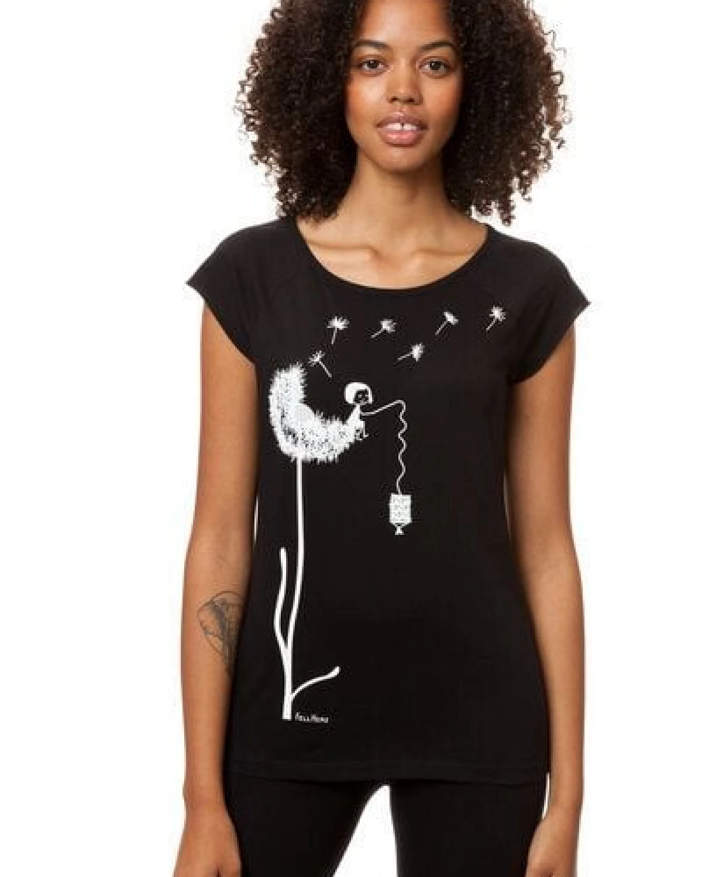 FellHerz Damen T-Shirt Pusteblume Bio Fair – Ansicht 4