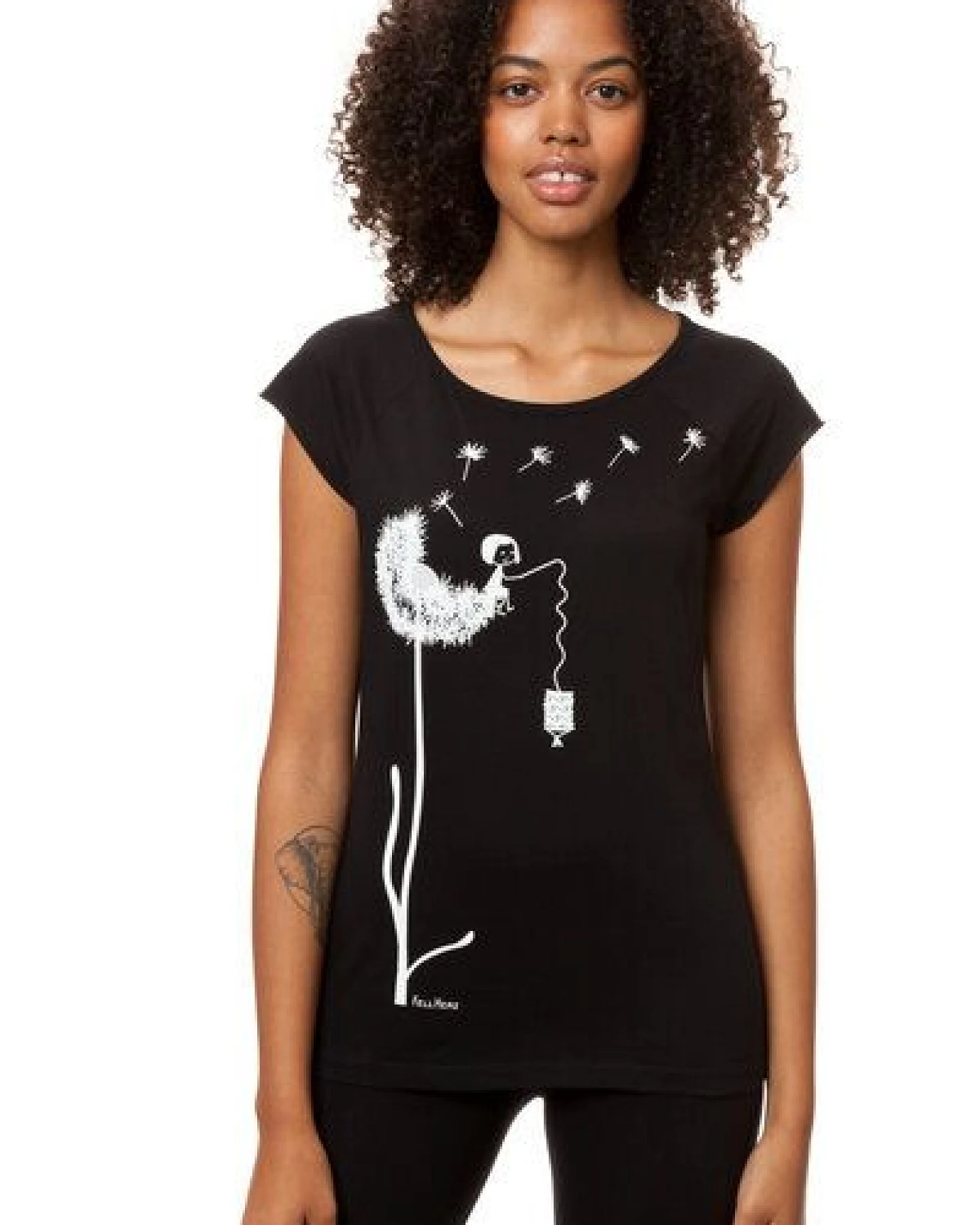 FellHerz Damen T-Shirt Pusteblume Bio Fair – Ansicht 4