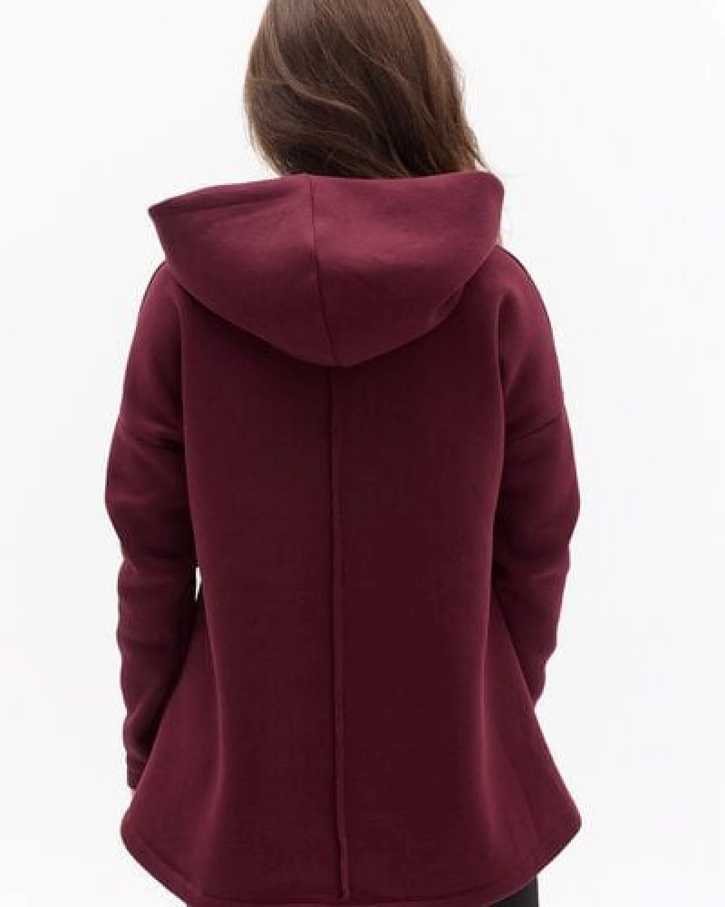 KOKOworld Hoodie Hug Me – Bio-Baumwolle – vielseitiger Pullover mit Kapuze & Rollkragen – warm, bequem & fair in der EU produziert – ideal für Alltag, Reisen & Homewear – Ansicht 3