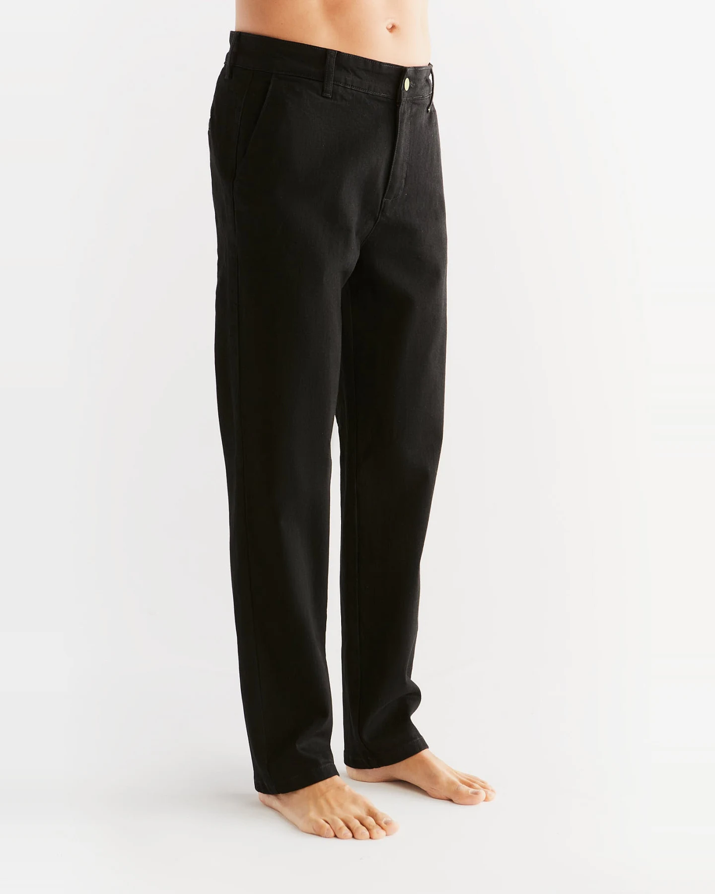 Evermind Herren vegan Hose Chinos Coal Black – Ansicht 2