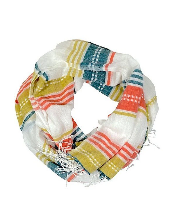 Unisex Baumwollschal - Adi 70x200 - Autumn Weiß - Sabahar Äthiopien