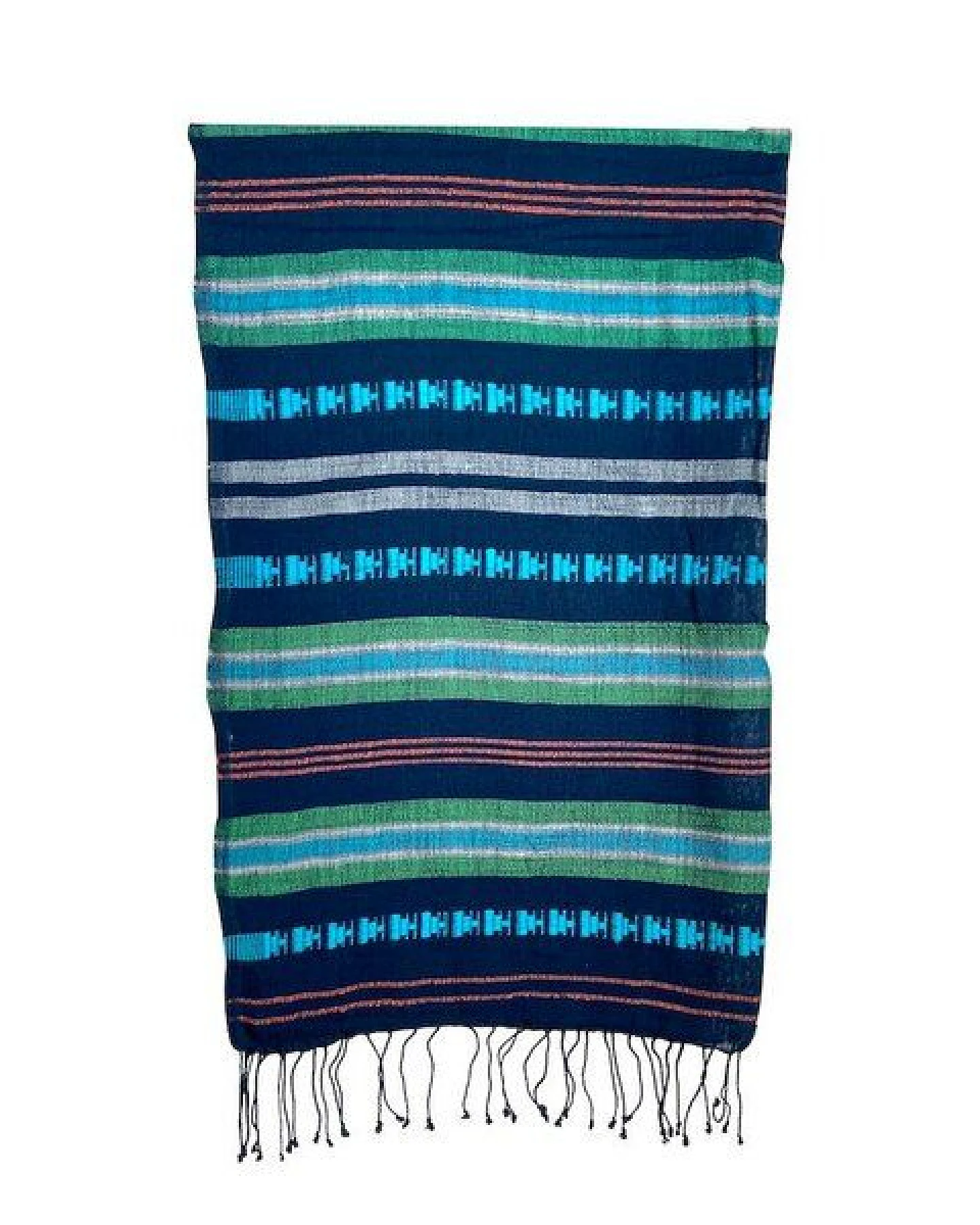 Unisex Baumwollschal - Timket 70x200 - Blau & Schwarz - Sabahar Äthiopien – Ansicht 3