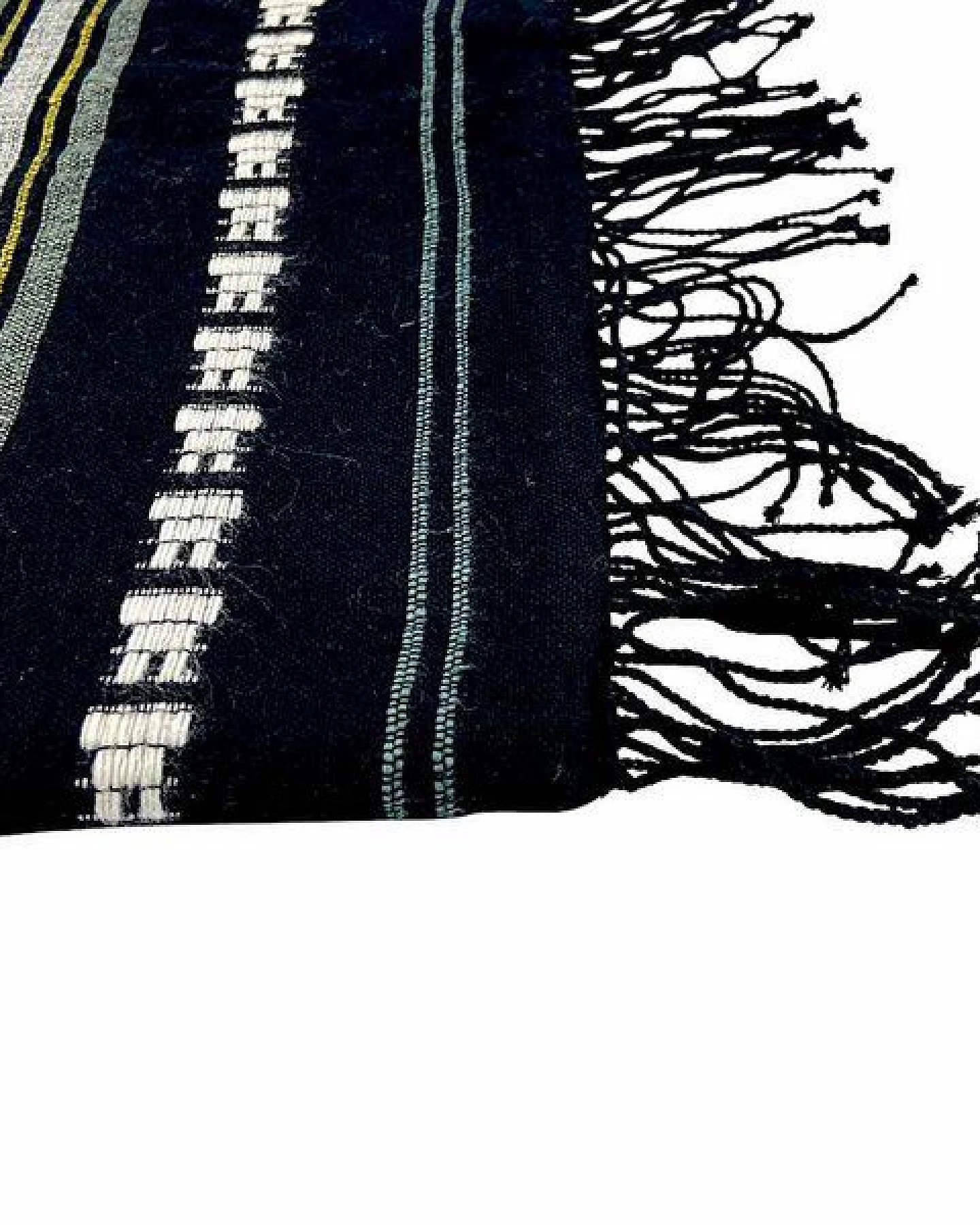 Unisex Baumwollschal - Timket 70x200 - Blau & Schwarz - Sabahar Äthiopien – Ansicht 2