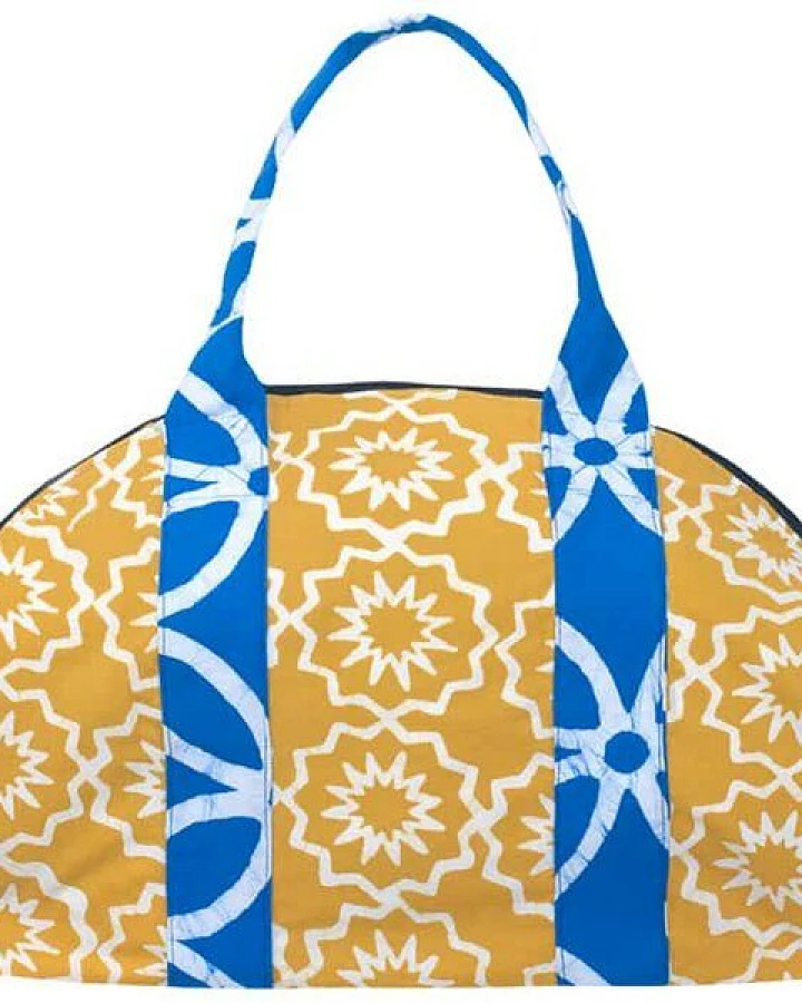Global Mamas Weekender Bag - Umhängetasche - Gelb/Rot/Blau/Blaugrün - Bio Baumwolle
