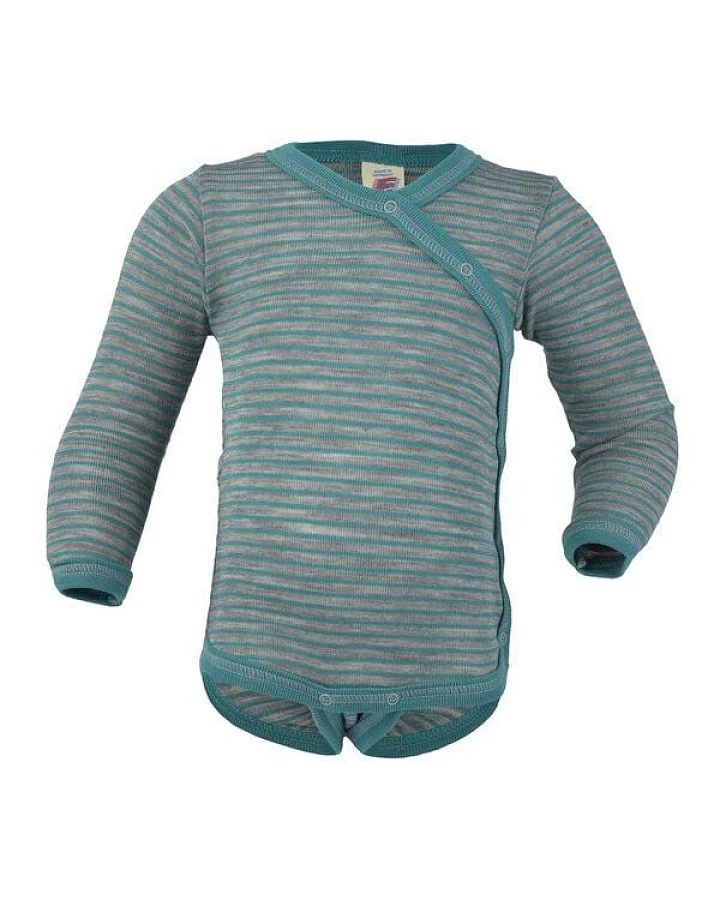 Engel natur Baby Wickelbody Langarm Bio-Schurwolle/Seide