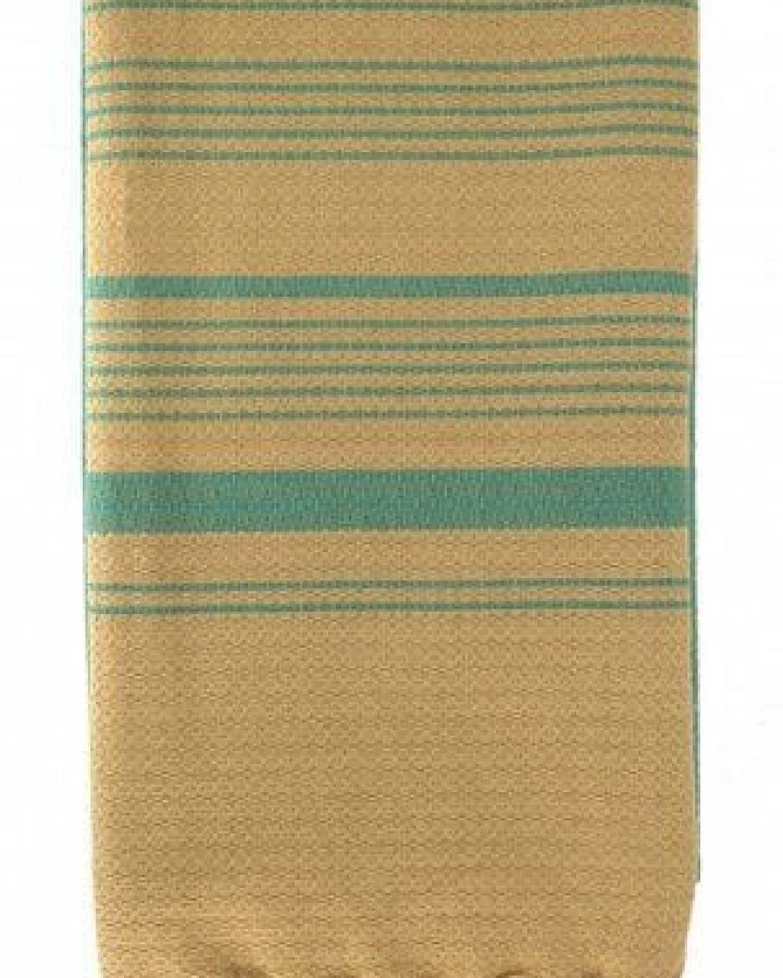 Karawan authentic Fouta Hamamtuch aus reiner Bio-Baumwolle 200 × 100 cm (Stil SAND)