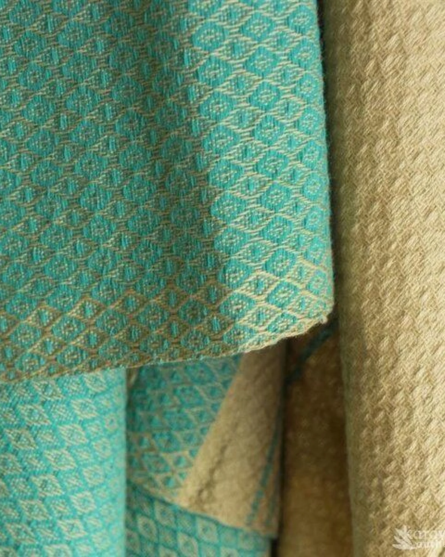 Karawan authentic Fouta Hamamtuch aus reiner Bio-Baumwolle 200 × 100 cm (Stil SAND) – Ansicht 2