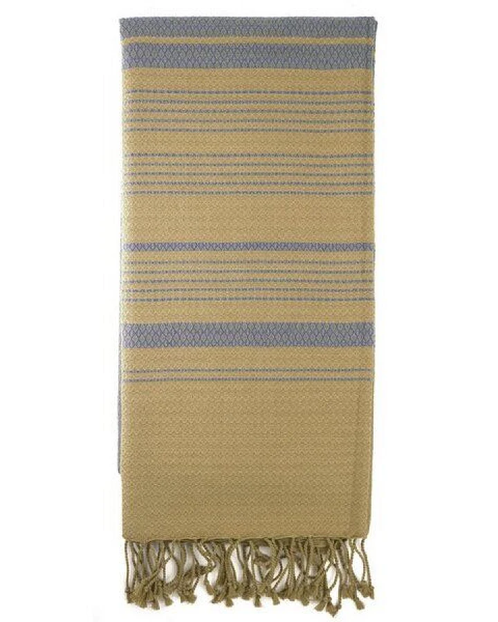 Karawan authentic Fouta Hamamtuch aus reiner Bio-Baumwolle 200 × 100 cm (Stil SAND)