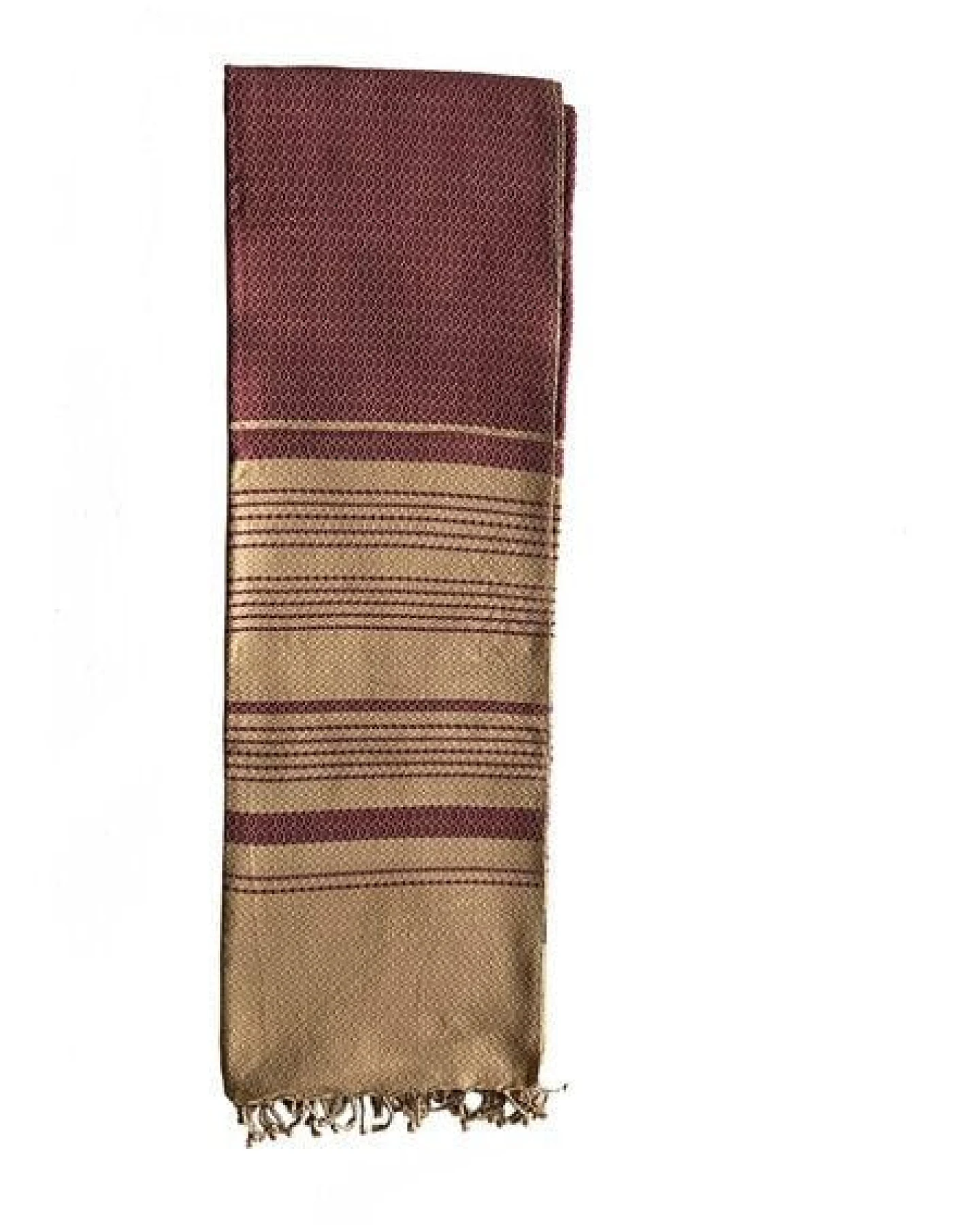 Karawan authentic Fouta Hamamtuch aus reiner Bio-Baumwolle 200 × 100 cm (Stil SAND) – Ansicht 4
