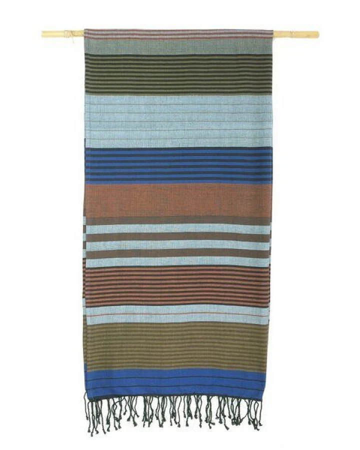 Karawan authentic Fouta Hamamtuch aus reiner Bio-Baumwolle 200 × 100 cm (Stil EBENE)
