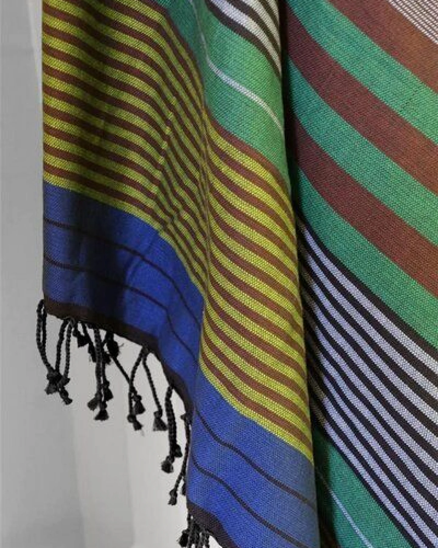 Karawan authentic Fouta Hamamtuch aus reiner Bio-Baumwolle 200 × 100 cm (Stil EBENE) – Ansicht 3