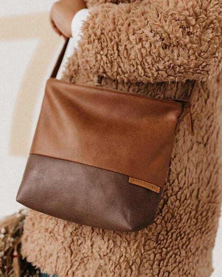 BOWLEANIES TASCHEN Umhängetasche aus Lederfaserstoff