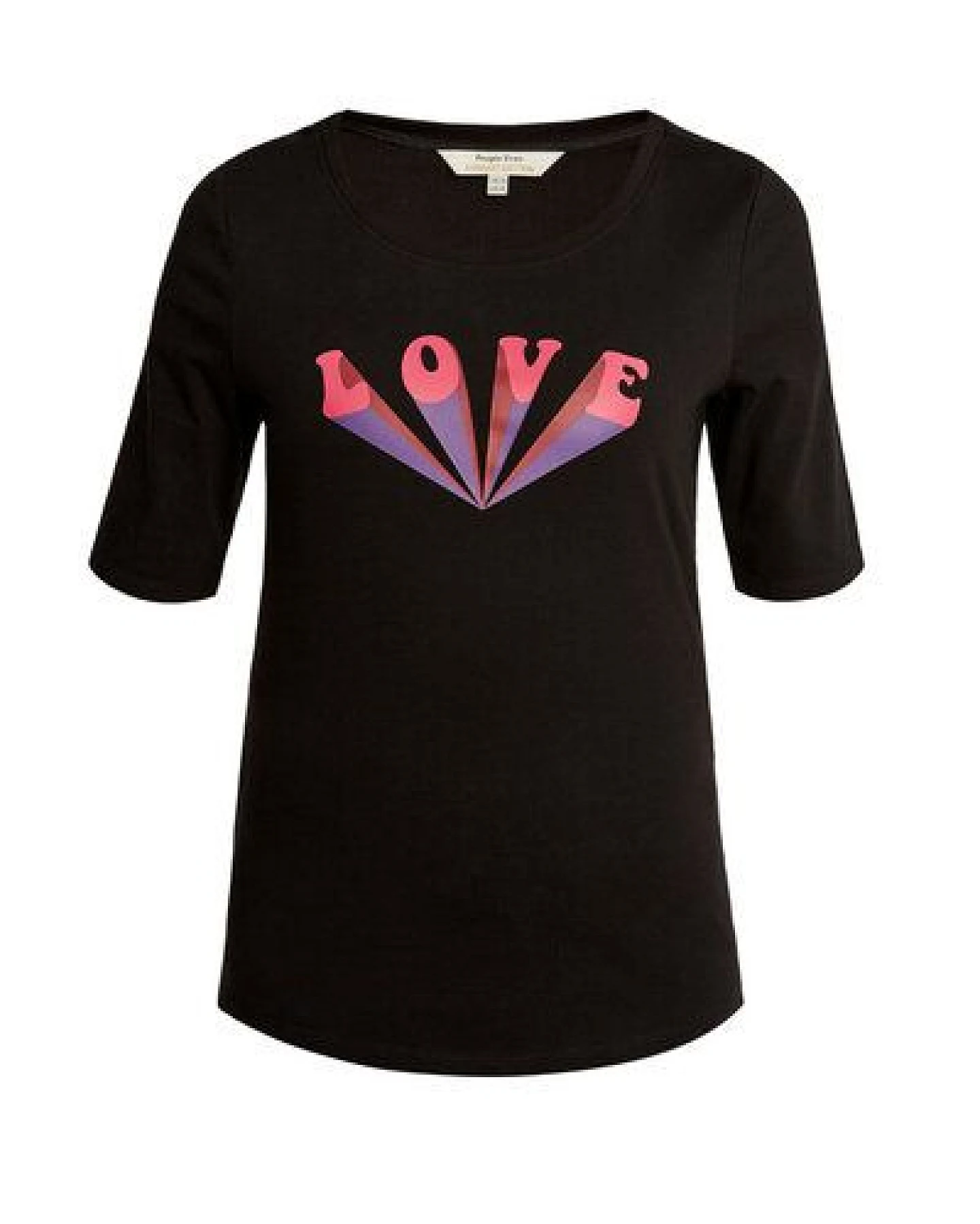 People Tree Love Print Tee - T-Shirt mit coolem 80er Print – Ansicht 3