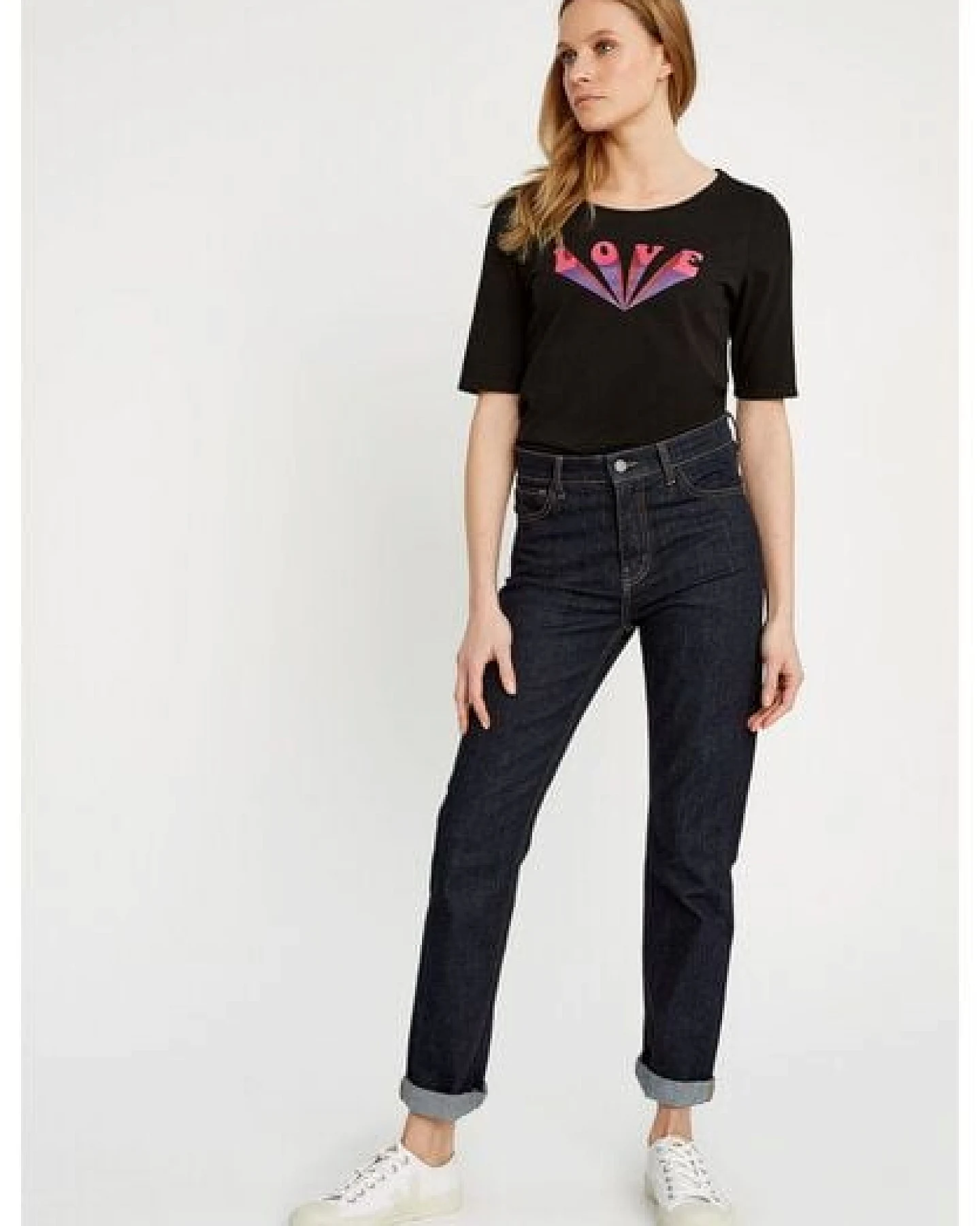 People Tree Love Print Tee - T-Shirt mit coolem 80er Print – Ansicht 4