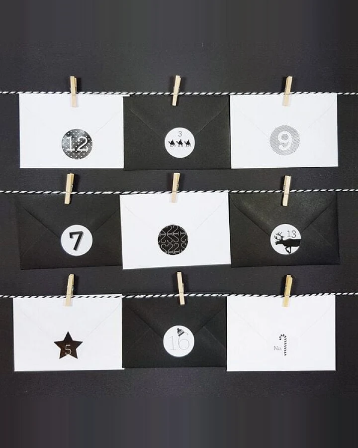 Bow & Hummingbird Adventskalender Schwarz/Weiß