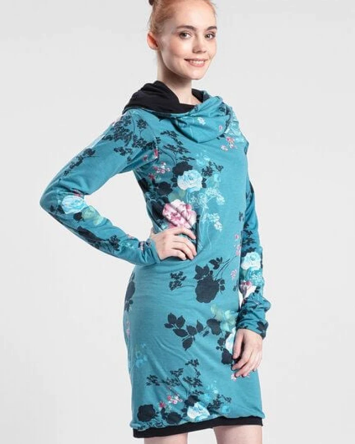 LASALINA 4inONE Blumenkleid & Pullover in Einem!