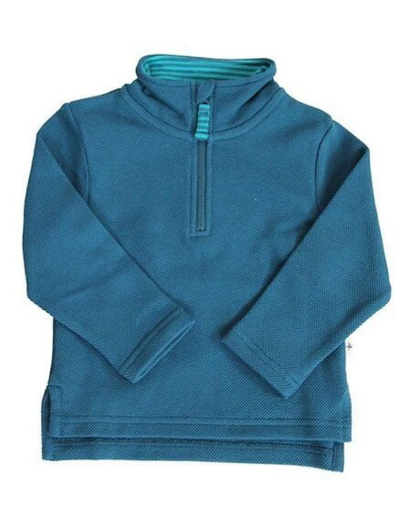 Leela Cotton Troyer Piquestoff Bio-Baumwolle Langarmshirt Pullover – Ansicht 2