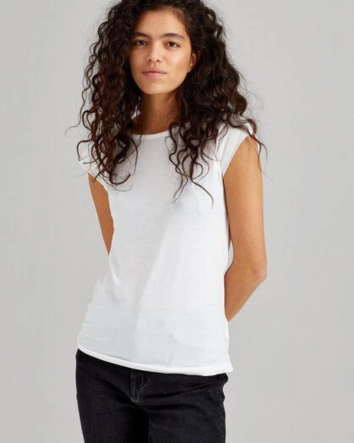 ThokkThokk Damen Cap Sleeve T-Shirt TT01 unifarben aus Bio-Baumwolle