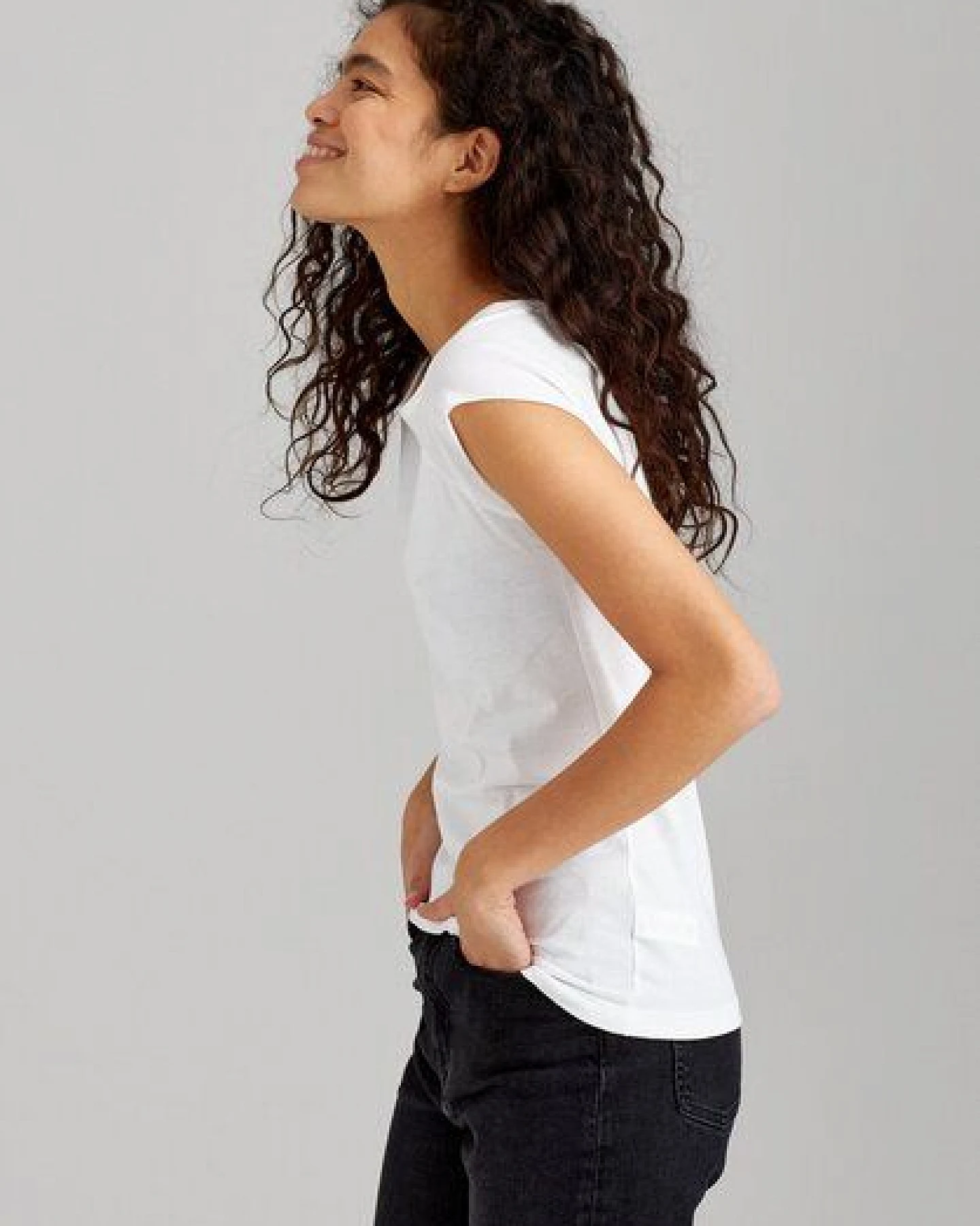 ThokkThokk Damen Cap Sleeve T-Shirt TT01 unifarben aus Bio-Baumwolle – Ansicht 3