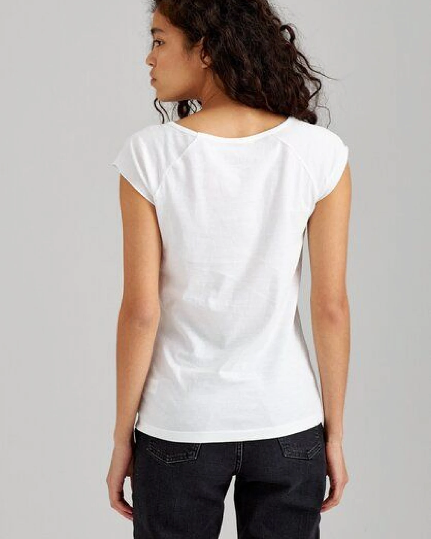 ThokkThokk Damen Cap Sleeve T-Shirt TT01 unifarben aus Bio-Baumwolle – Ansicht 4