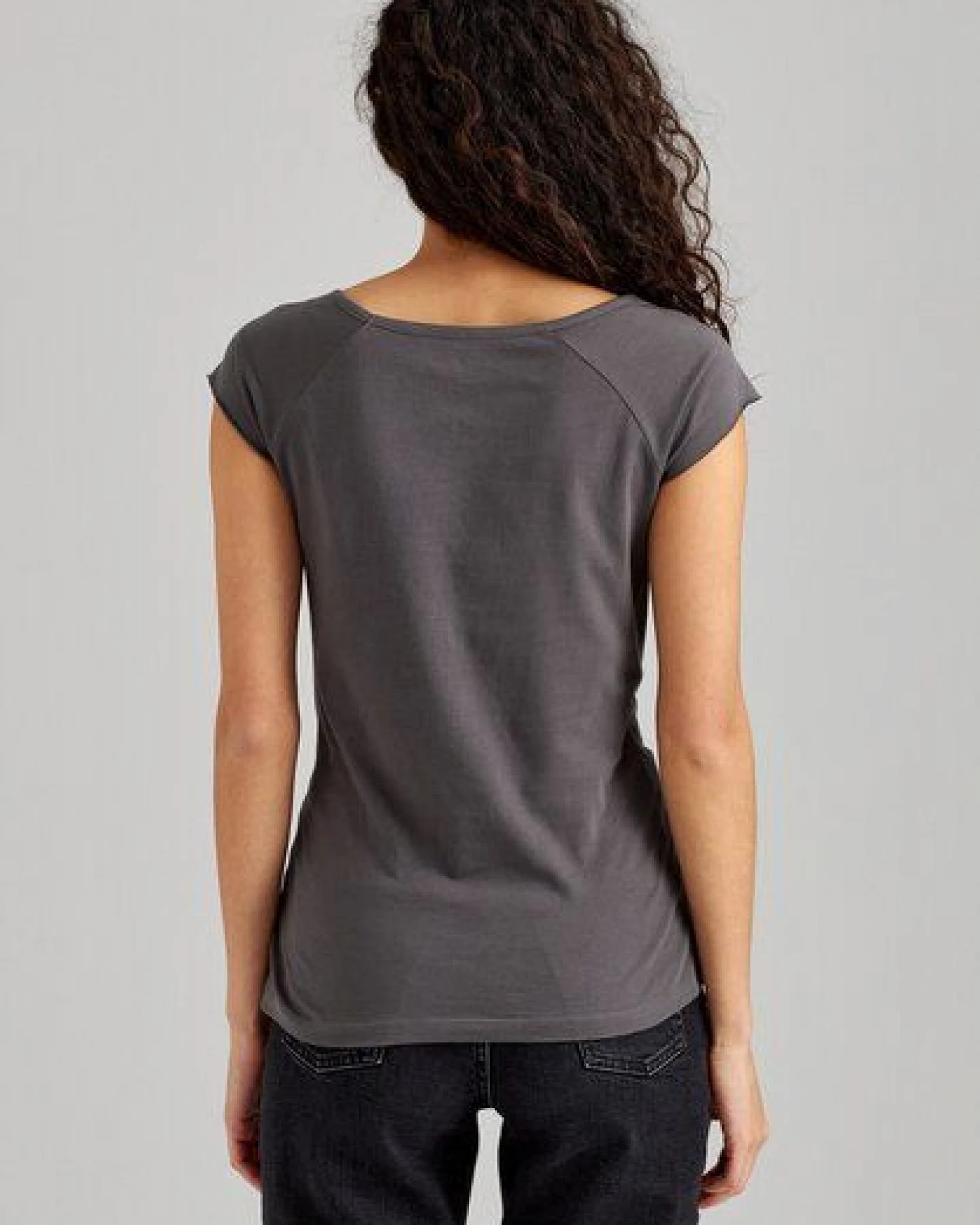 ThokkThokk Damen Cap Sleeve T-Shirt TT01 unifarben aus Bio-Baumwolle – Ansicht 4