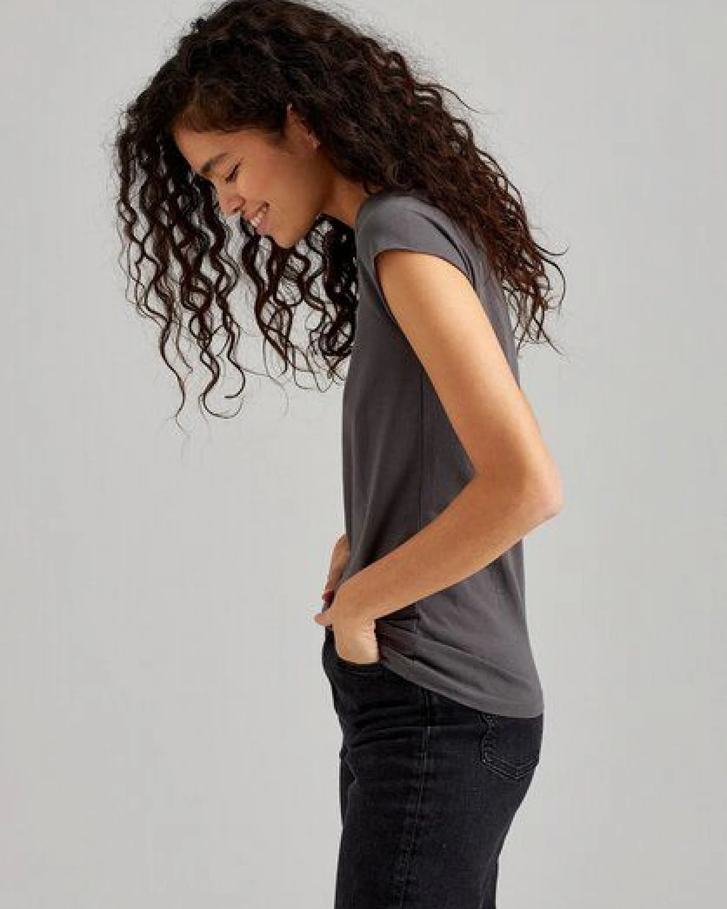 ThokkThokk Damen Cap Sleeve T-Shirt TT01 unifarben aus Bio-Baumwolle – Ansicht 3