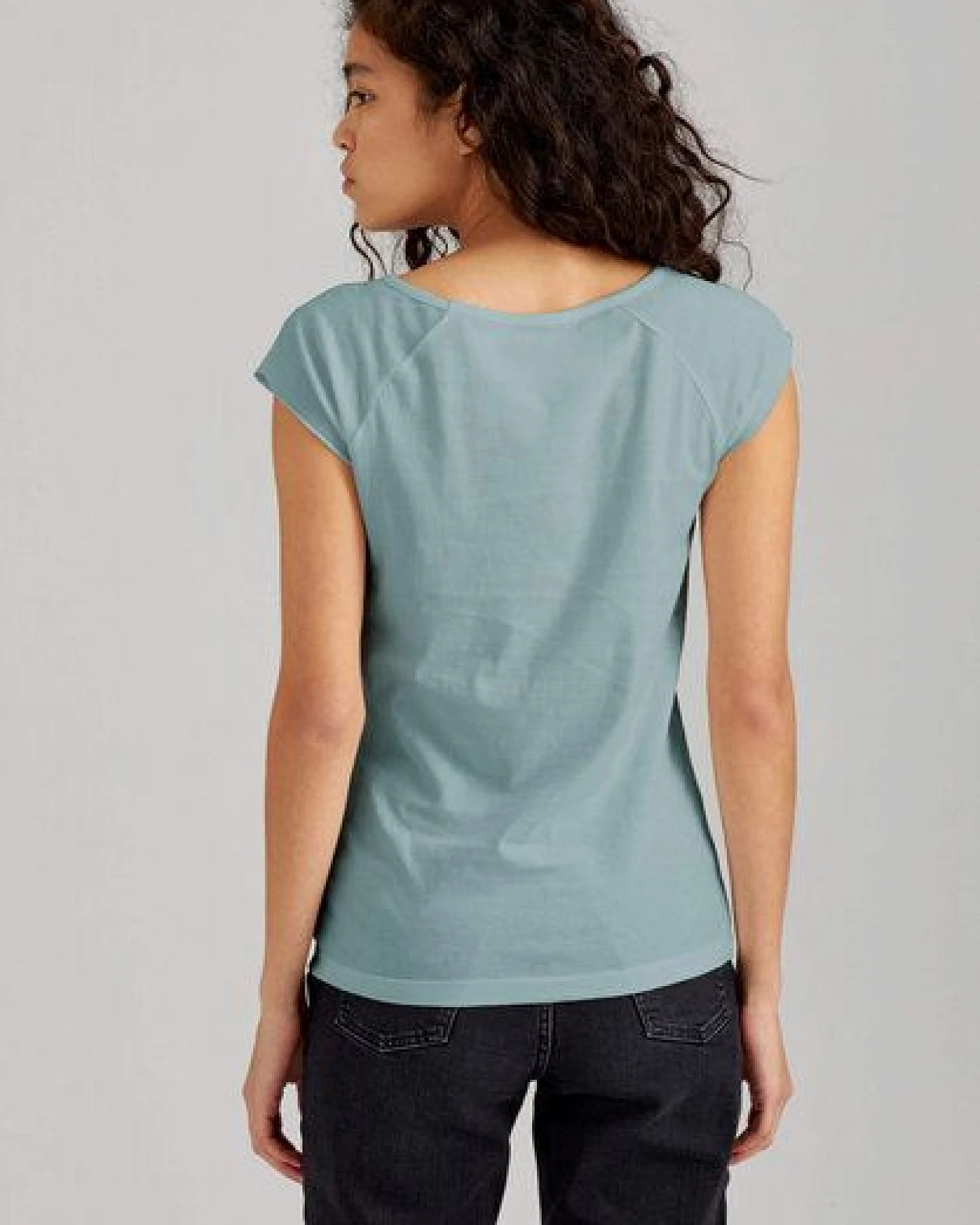 ThokkThokk Damen Cap Sleeve T-Shirt TT01 unifarben aus Bio-Baumwolle – Ansicht 3