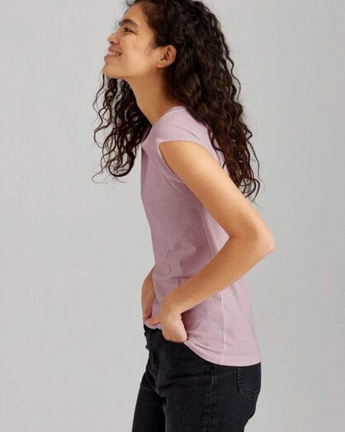 ThokkThokk Damen Cap Sleeve T-Shirt TT01 unifarben aus Bio-Baumwolle – Ansicht 4