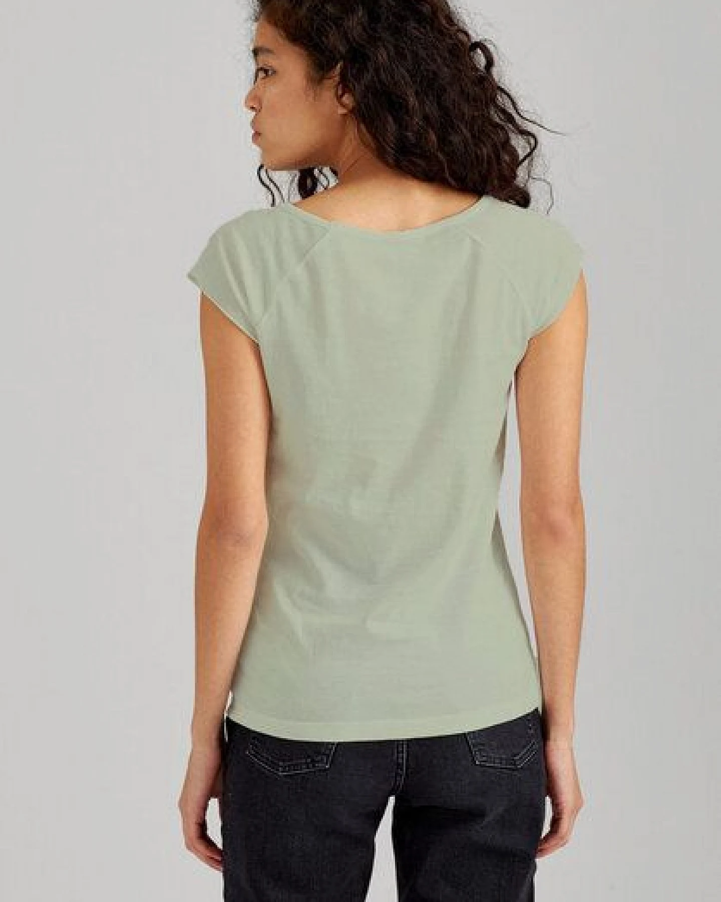 ThokkThokk Damen Cap Sleeve T-Shirt TT01 unifarben aus Bio-Baumwolle – Ansicht 2