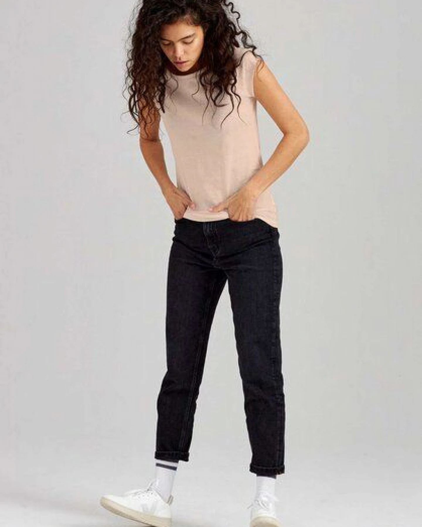 ThokkThokk Damen Cap Sleeve T-Shirt TT01 unifarben aus Bio-Baumwolle – Ansicht 4