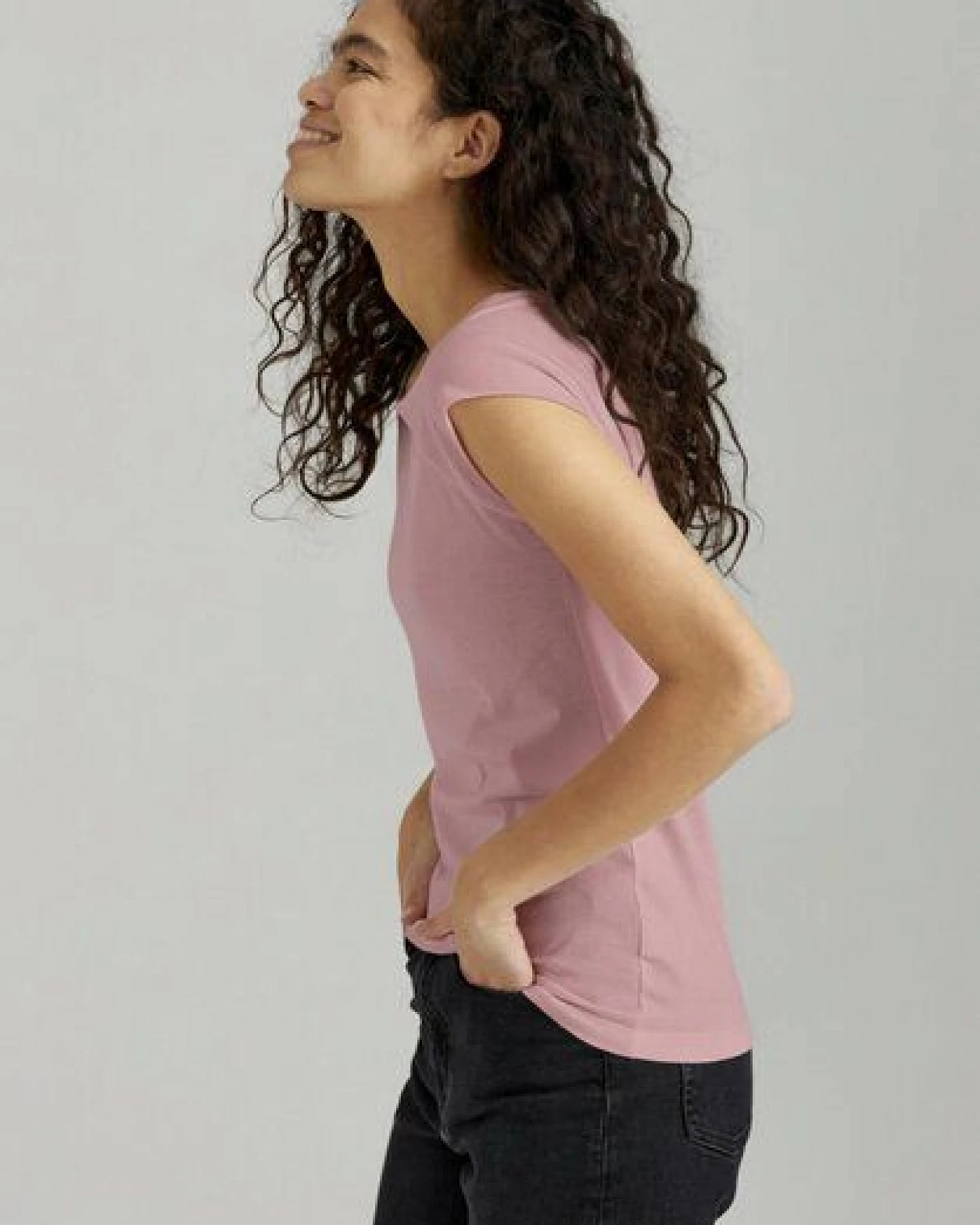 ThokkThokk Damen Cap Sleeve T-Shirt TT01 unifarben aus Bio-Baumwolle – Ansicht 3